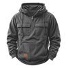 Men's Casual Multi-Pocket Zipper Hoodie - European Style for Autumn/Winter 2025