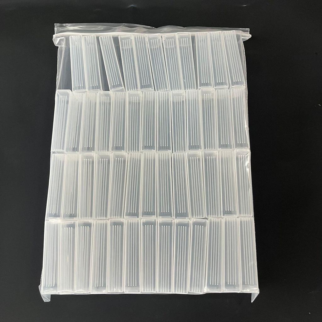 Transparent 5-Piece Plastic Slide Storage Box with Clips