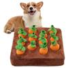 Juguetes Interactivos para Perros, Alfombra Olfativa de Zanahoria para Perros Juguetes de Peluche Puzzle 2 en 1 Juegos de Alimentación Nosework para Alivio del Estrés de Mascotas