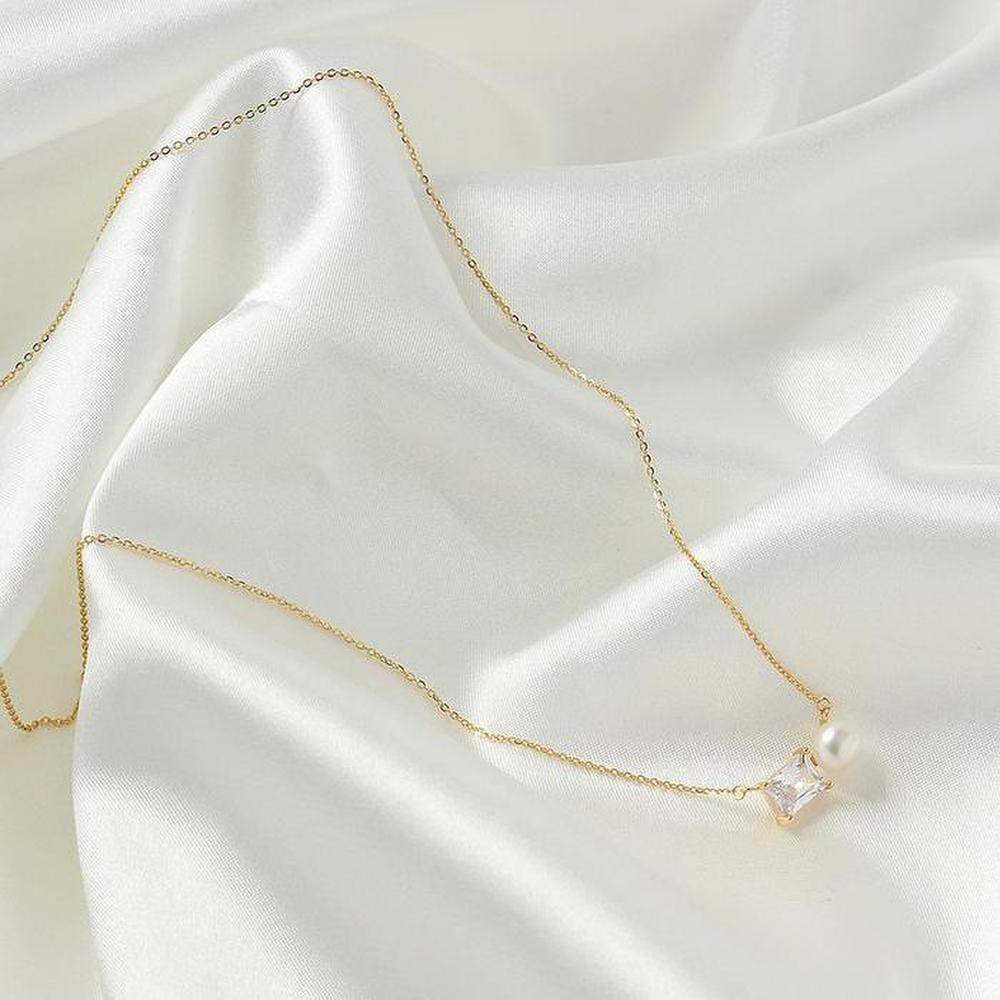 [Onoma] Onm Necklace Gold Women's 92.5 Silver Pearl Chain (37335202)
