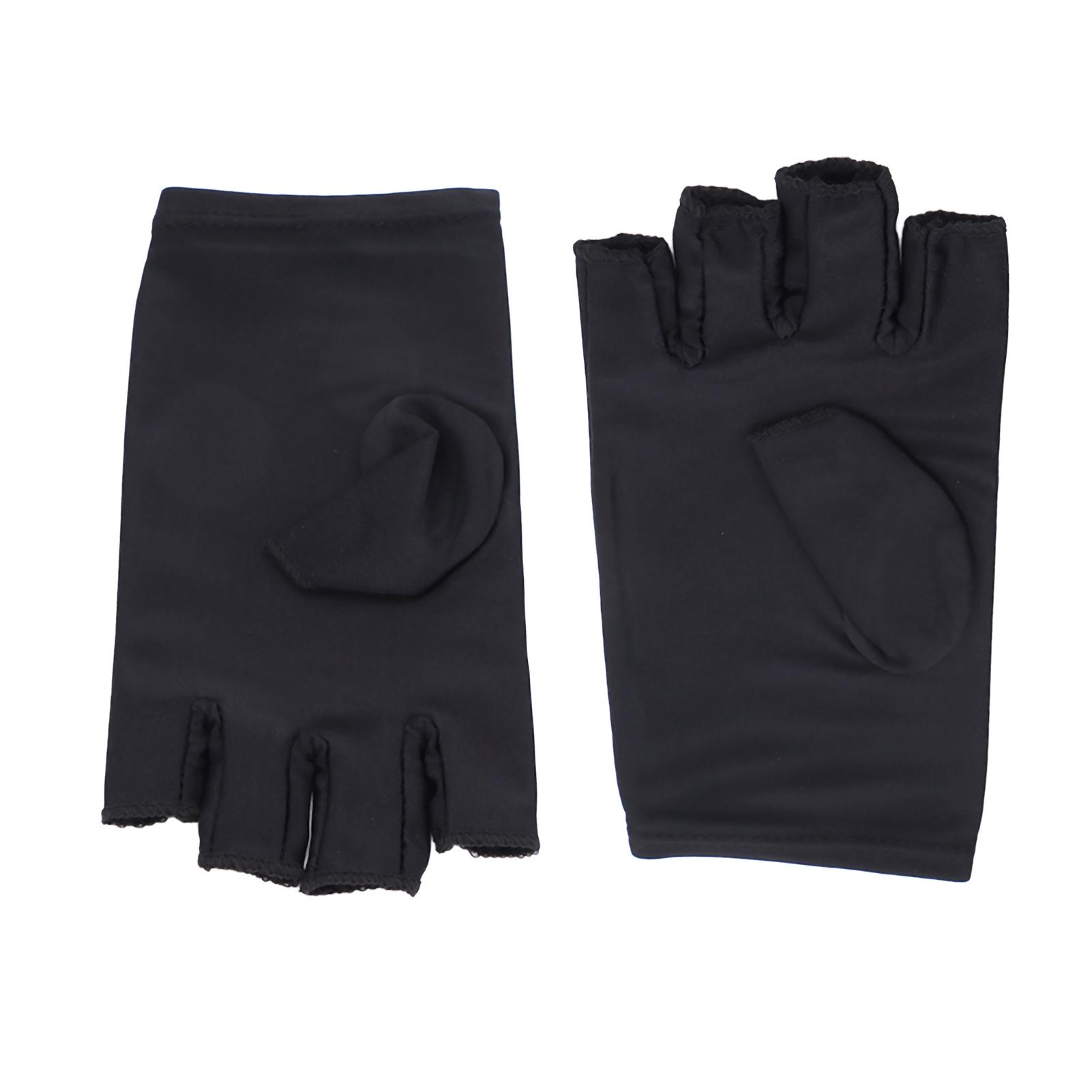 

Перчатки для ногтей с УФ-излучением, флуоресцентные черные, без пальцев, анти-черные, защитные перчатки для ногтей, инструменты для ногтей