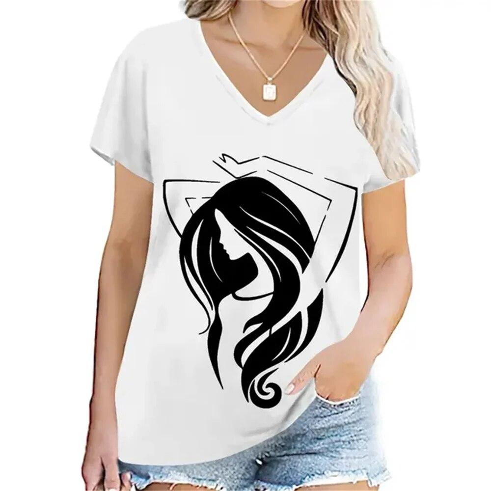 Забавная универсальная повседневная винтажная сексуальная модная женская футболка — фото 17