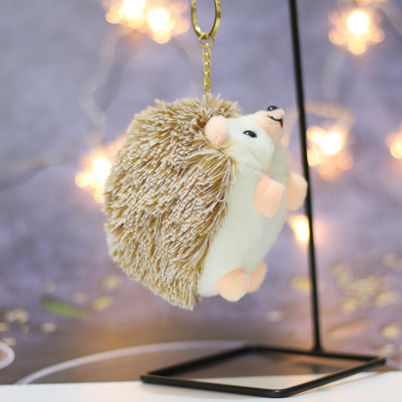Plush Hedgehog Keychain Pendants Stuffed Animals Doll Toy Keyring Charms Backpack Accessory Adorable Handbag Pendants