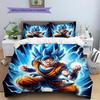 Biancheria da letto con motivo Son Goku, Set piumone Copripiumone Federa Regalo di compleanno per la casa (1 * copripiumino + 2 * federa, senza nucleo)