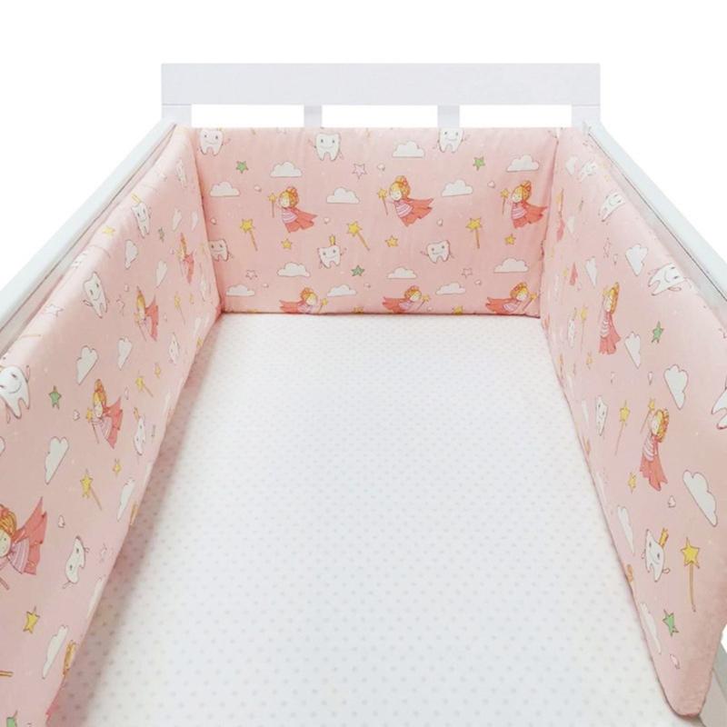 Weicher Bequemer Baumwoll-Babybettschutz Atmungsaktive Polsterung Kissen für Säuglingssicherheit und Täglichen Komfort im Kinderzimmer