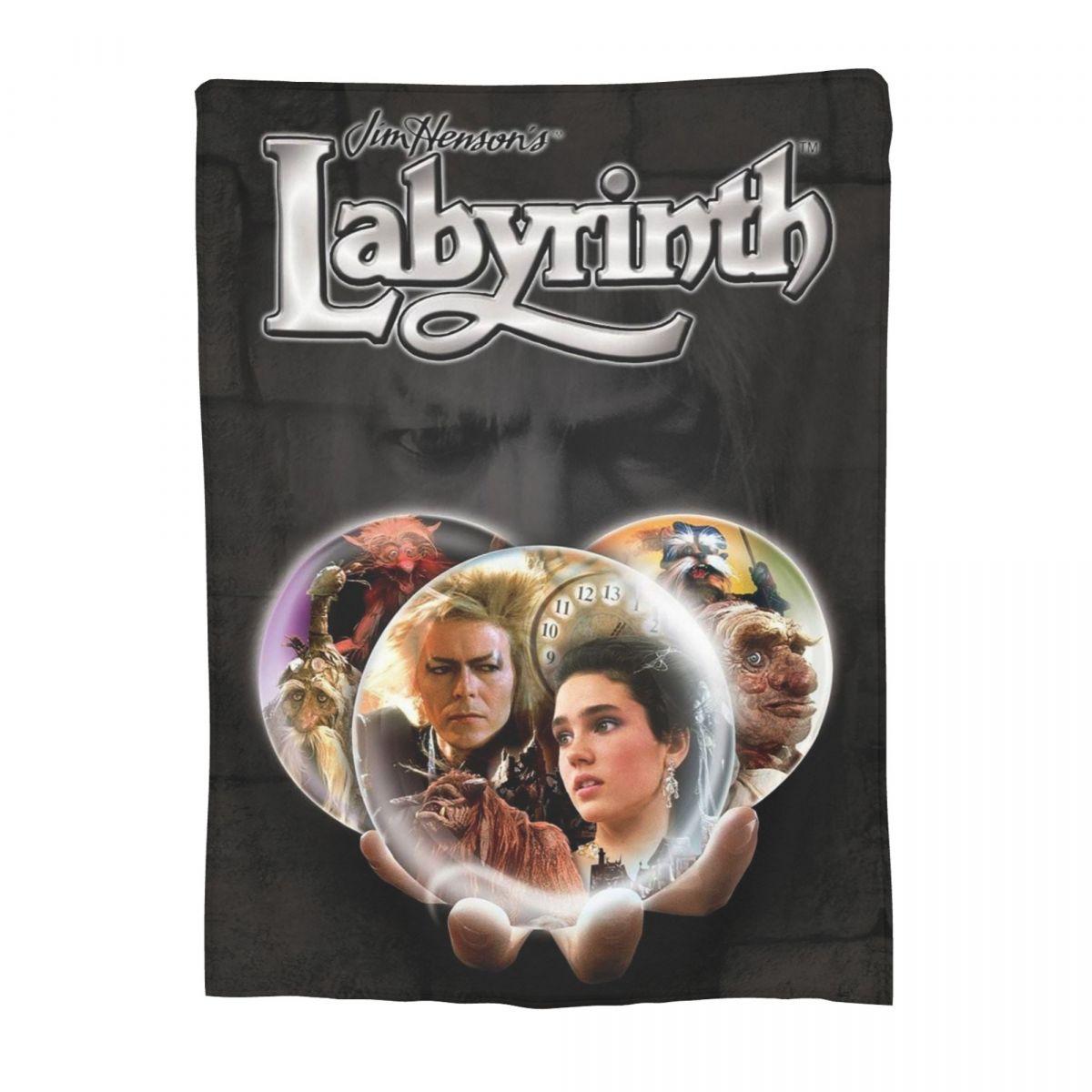 Labyrinth Top Sarah Ludo Goblins Inside Of The Labyrinth Fantasy Adventure Ambrosius Blanket Throw Blanket for Bedroom Couch Size: 75*100cm, Weight: 230 GSM