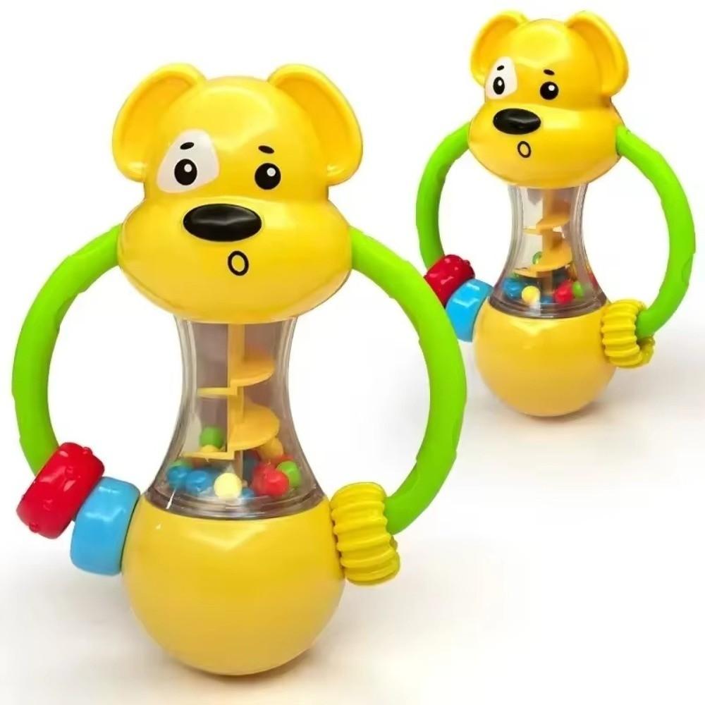 Bear Bell Ball Rattle Soft Sensory Toy Sensory Development Hand-Cranked Bell  Early Education