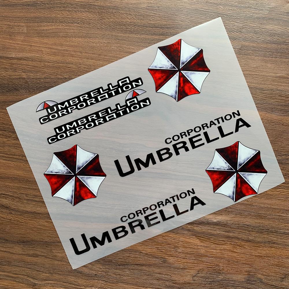 Наклейка на мотоцикл/автомобіль Resident Evil Umbrella: Водонепроникна та міцна наклейка