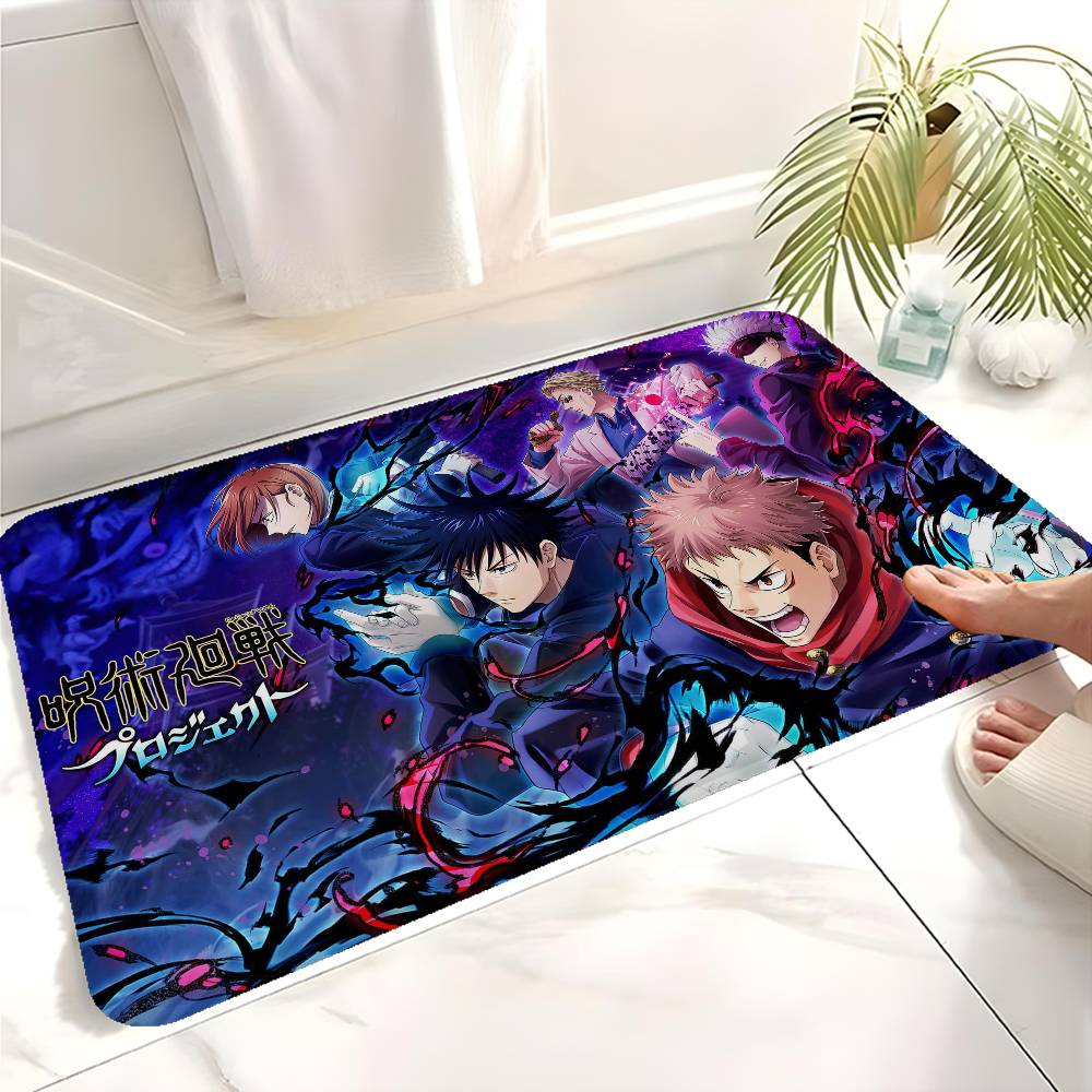 Jujutsu Kaisen Cartoon Bath Mat Kids Room Bedroom Decoration Balcony Anti-Slip Doormat Living Room Alfombra