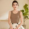 Women's 100% Pure Cashmere Ribbed Slim Fit Spaghetti Strap Vest - Autumn/Winter Knit Round Neck Inner Layer