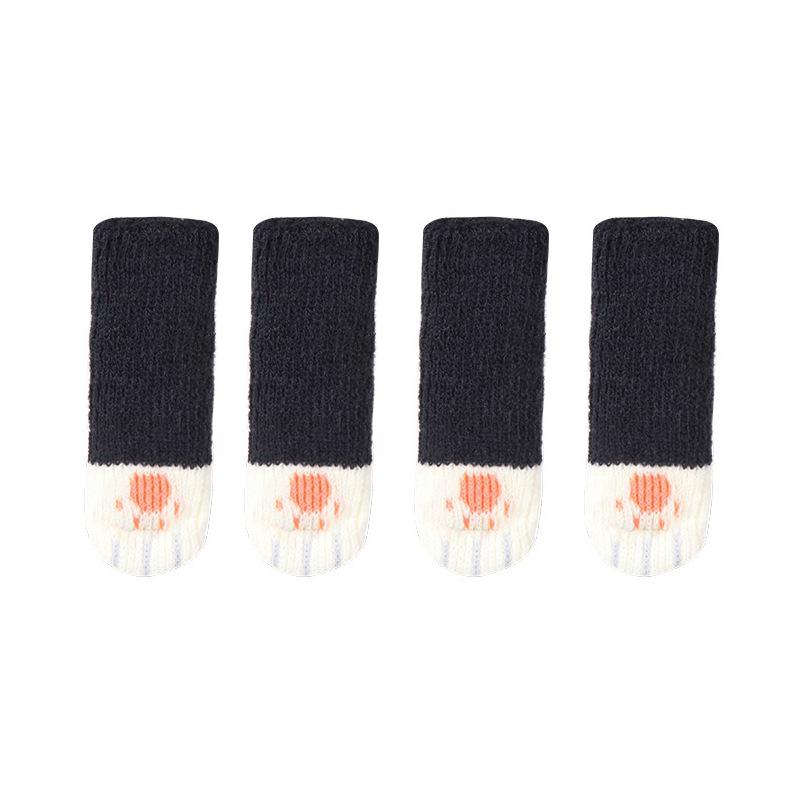 4Pcs Cat Paw Furniture Chair Leg Cover Pad Chair Foot Sleeve Floor Knitting Sock Furniture Leg Pad