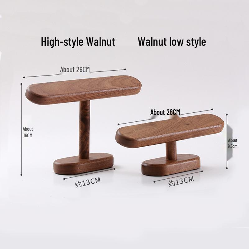 High-End Black Walnut Wood Watch and Bracelet Display Stand