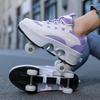 Meisjes Skate Schoenen Wielen Sneakers met Wielen Jongen /Meisje Roller Sneakers Roller Schoenen Vervormbare Schoenen Roller Skate Schoenen Jongens Skate Schoenen