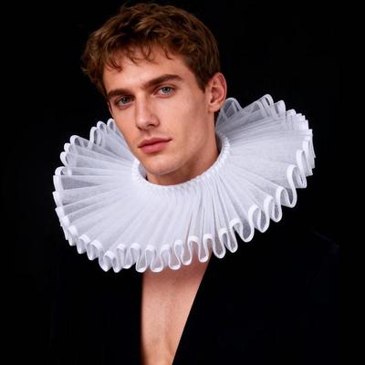 Colletto Arricciato da Clown di Carnevale - Accessorio Cosplay Retrò