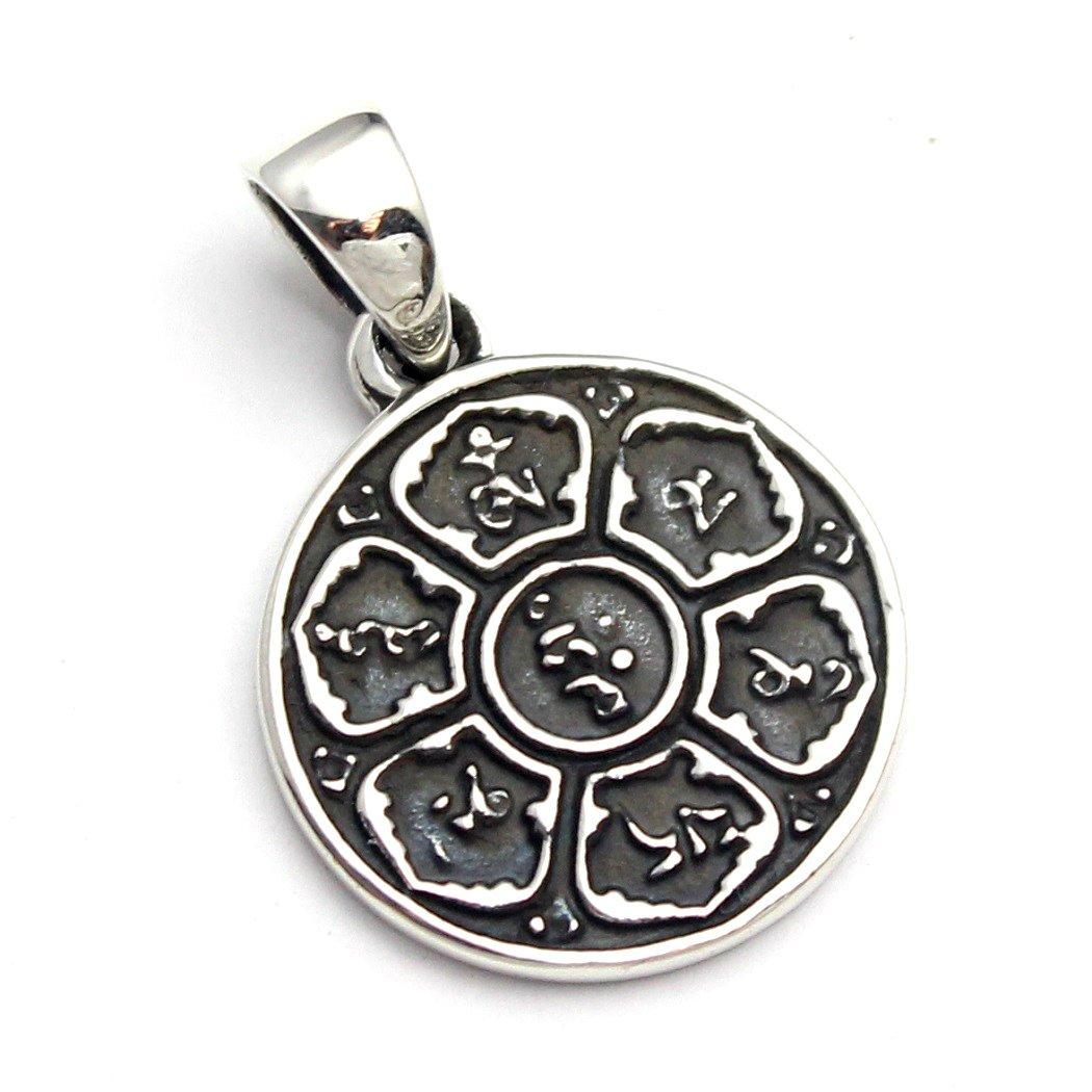 

Sanskrit characters, Seven Lucky Gods, Japanese pattern pendant, sterling silver (925) pendant top.