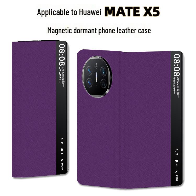 Protective Magnetic Flip Cover with Smart Window for Huawei MateX5 - Hot Sale!