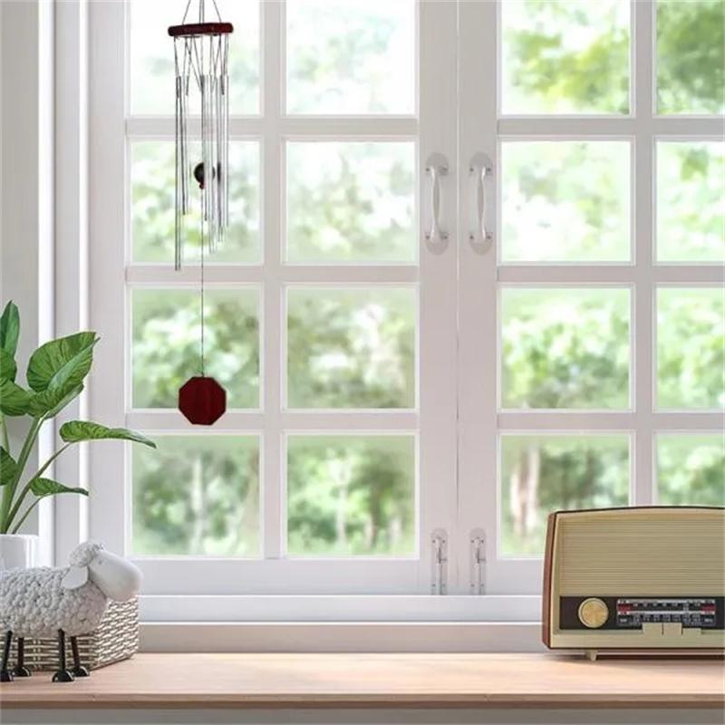 1pc Wind Chimes 6 Tubes Outdoor Large Deep Tone Bells Metal Garden Yard Patio Decoration Hanging Ornament