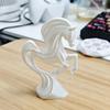 3D-Printed Prancing Horse Ornament for Success with Streamlined Stable Base Abstract European Artistic Decoration for Office or Living Room