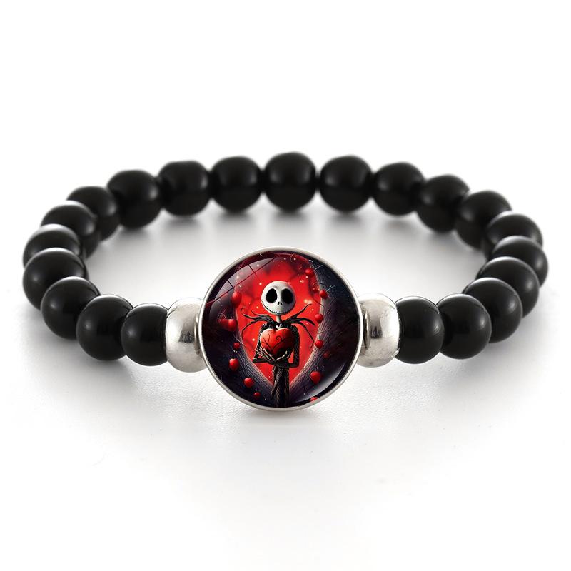 New Christmas Night Anime Snap Bracelet - Elastic Beaded Hand Jewelry