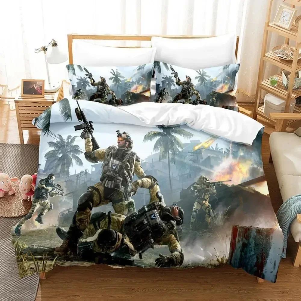 3d Anime Game Warface Breakout Bedding Set Printed Bed Set With Pillowcase Duvet Cover Soft Single Double Queen Super King Size