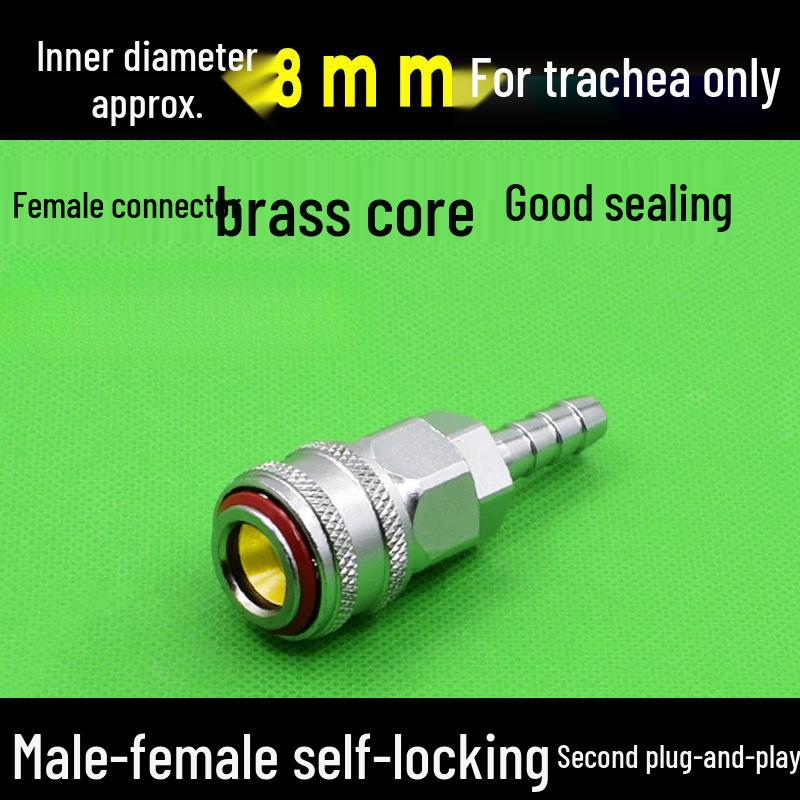 

C-type Pneumatic Self-locking Long Tail Quick Coupler, 8mm/10mm Air Hammer Hose Plug Connector