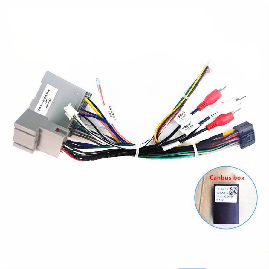 Car 16pin Audio Wiring Harness With Canbus Box For Ford Explorer Escape Edge Exp
