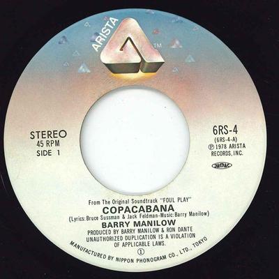 7-Zoll Schallplatte BARRY MANILOW - Copacabana 6RS4 ARISTA 1978 Japan Pop Gebraucht