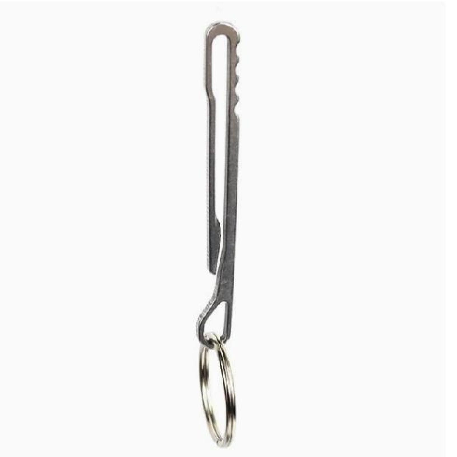 2PCS Stainless Steel Keychain Rattlesnake Waist Clip Outdoor Portable Clip with Key Ring Durable Metal Carabiner for Everyday Use