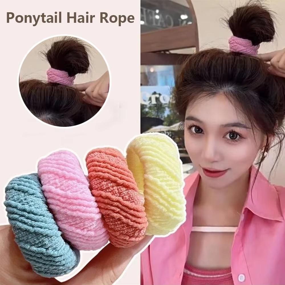 5Pcs/Set Thickened Hair Ties Women's High Horse Tail Hair Bands Rubber Bands Elastic Hair Ropes Durable Hair Ties Accessories