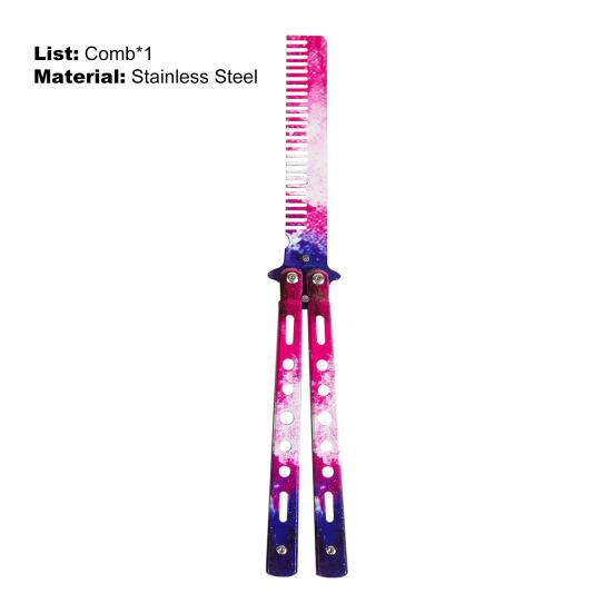 Hair Comb Butterfly Shape Ergonomics Handle for Salon Practice Claw Professional Colorful Folding Comb