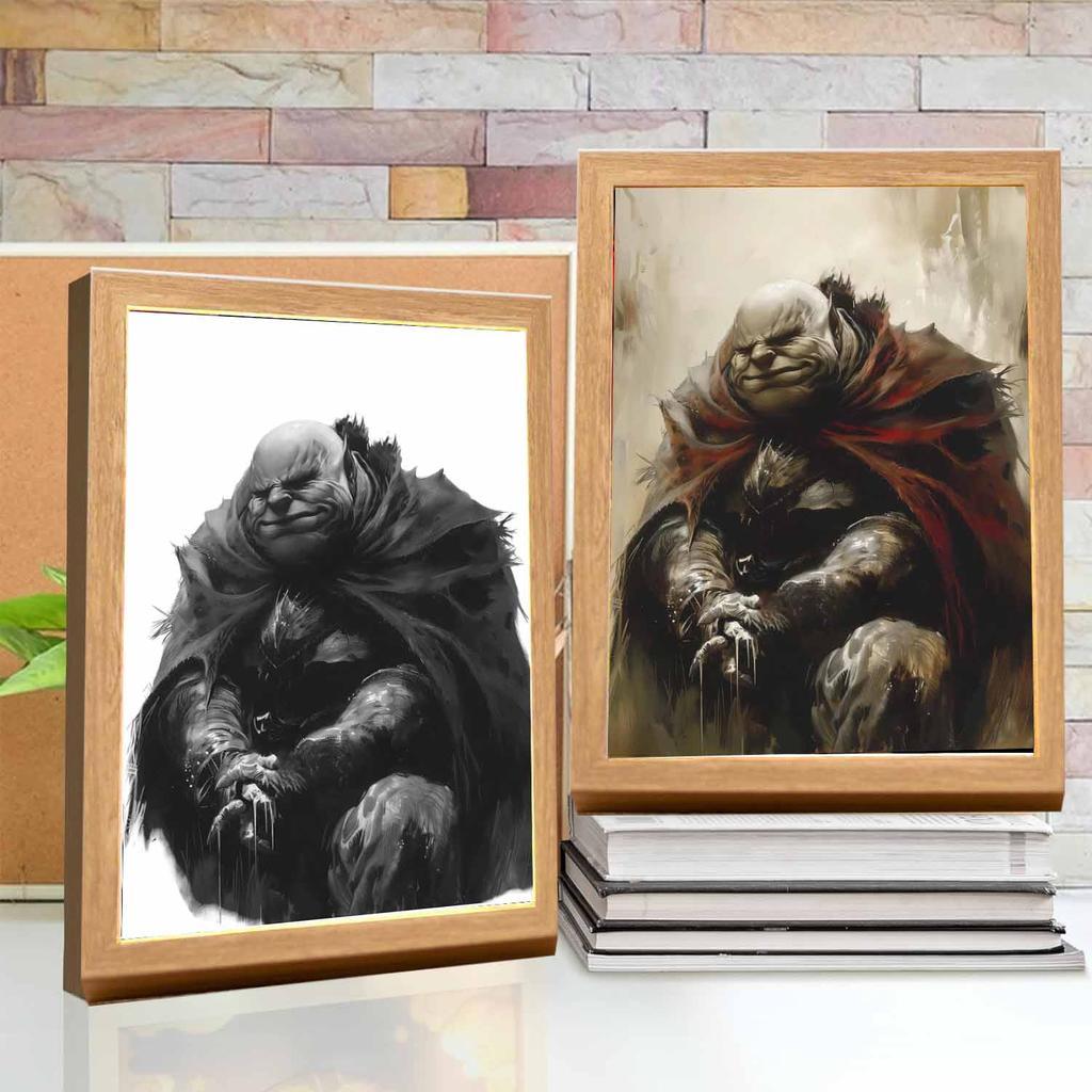 Anime Light Painting Photo Frame Berserk Behelit Griffith Action Figures Moon Lamps Led Night Light Bedroom Decor Birthday Gifts