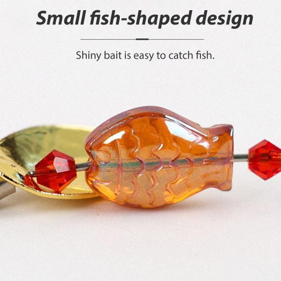 5Pcs Fishing Lure Spinnerbait with Treble Hooks Vibrant Color Compact Portable Fishing Lures Spoon Spinner Baits Kit