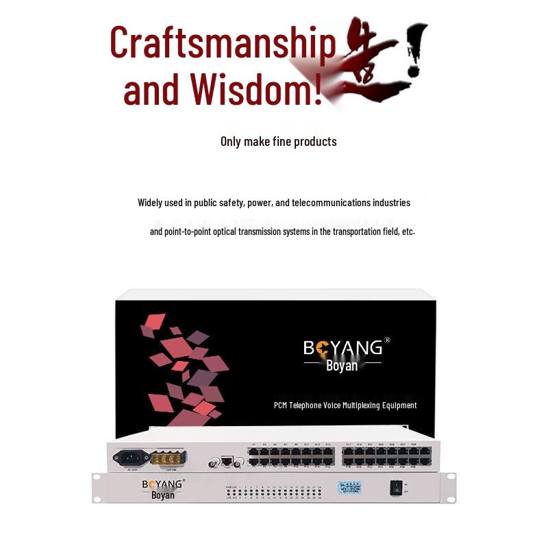 Boyang E1 PCM Multiplexer with Voice & Ethernet