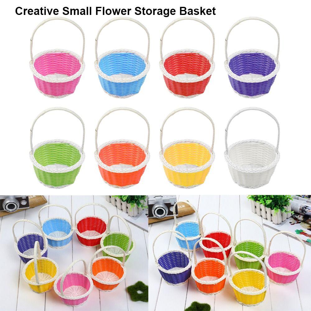 Plastic Vine Storage Baskets Shopping Storage Hamper Basket  For Plant Home Wedding