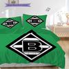 Borussia Vzor Povlečení Sada Prošívaných Dek Quilt Cover Povlak na Polštář Domácí Dekorace Dárek k Narozeninám (1 * povlak na peřinu + 2 * povlak na polštář, bez jádra)