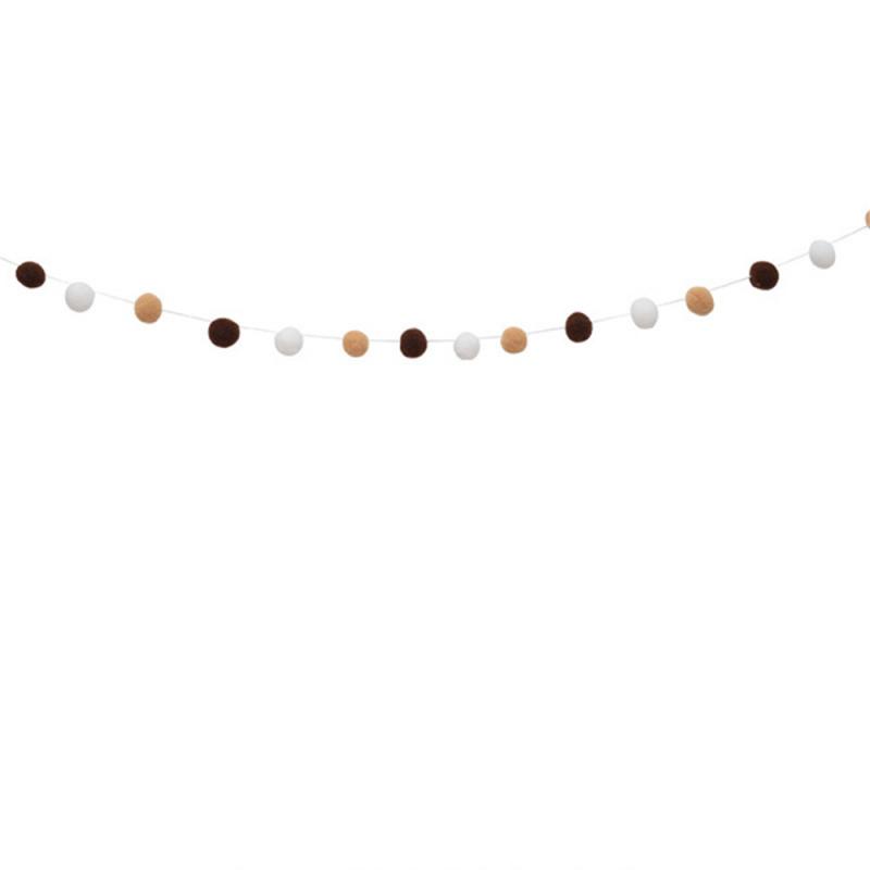 Banner de naștere din pâslă șir de bile din pâslă, decorațiuni digitale pentru petrecerea de la mulți ani, pentru copii, agățat pentru copii, care trage flori pentru baby shower.