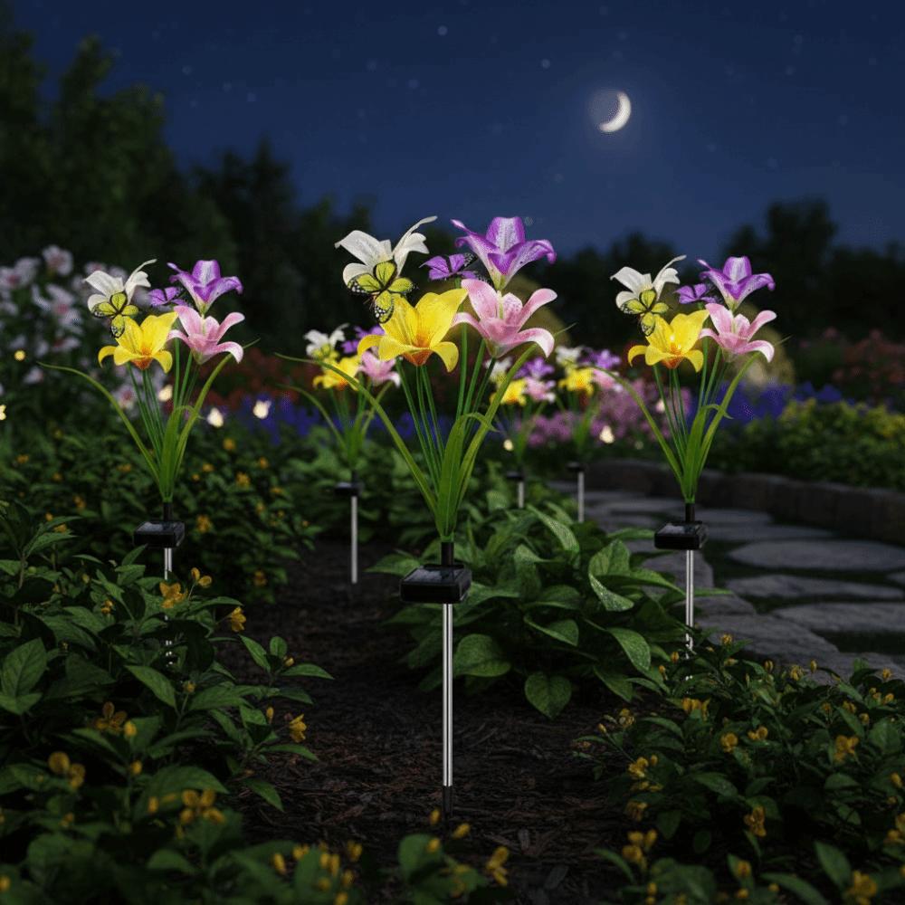 Butterfly Design Solar Garden Lights Waterproof LED Landscape Lamp Landscape Lighting
