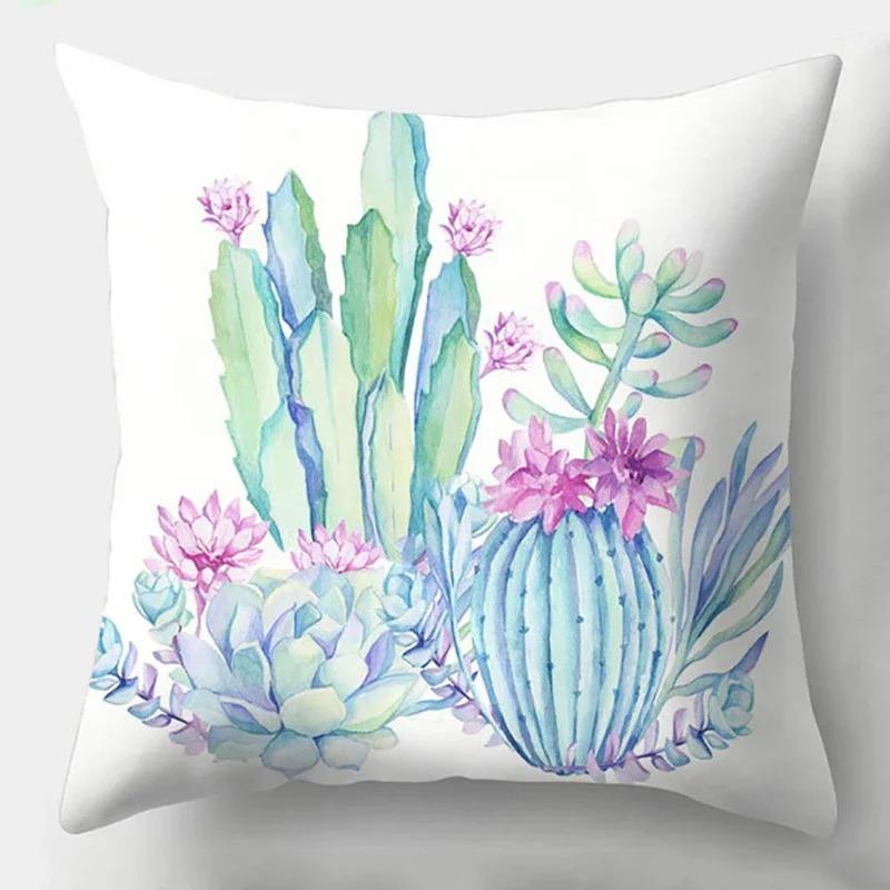 Elegant colorful bright floral decoration sofa cushion pillow case living room bedroom decoration cushion cover home decoration
