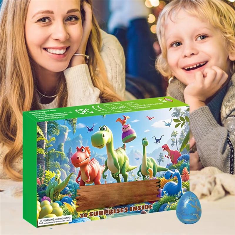 HHO-Countdown Calendar Advent 24 Days Christmas Holiday Animal Dinosaur Egg For Kids Teens Festive Party Classroom
