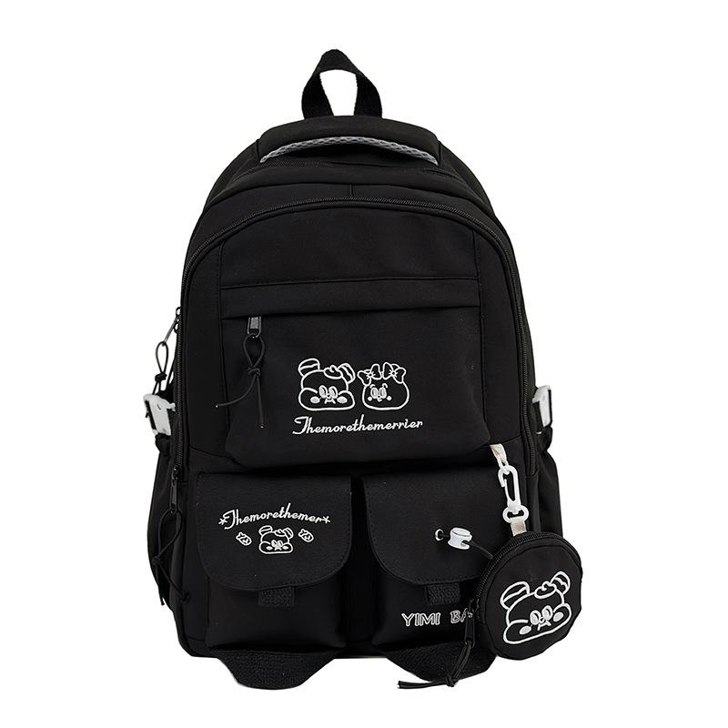 Korean Version Ins Large-capacity College Style Contrasting Color Student Schoolbag New Men's and Women's Backpacks Junior High School High School