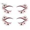 Cosmetic Transfers for Adults 2 Pairs Halloween Eye Tattoo Stickers, Waterproof Temporary Face Decals with Ghostly Decorations Pumpkin Bat Spider Web,
