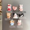 8pcs Cute Animal-Shaped Resin Fridge Magnets Featuring a Rabbit, Cat, Bear, And Puppy, Perfect for Keeping Notes And Decorations