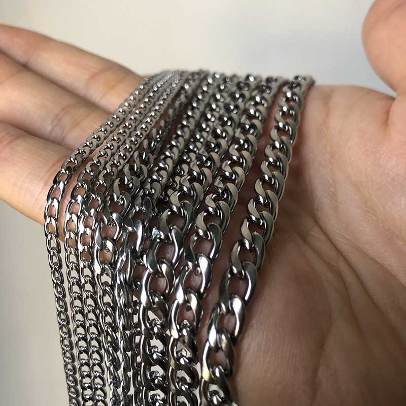 2024 New Long Stainless Steel Chain Necklace for Women Men On The Neck Hip Hop Jewelry Accessories Choker Valentine's Day