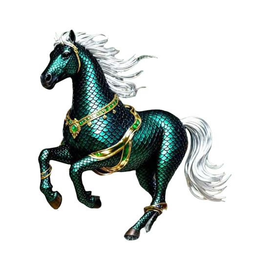 2D Flaches Pferd Auto Hängeornament Acryl Pferd Rückspiegel Anhänger Feiertag Winter Hängezubehör für Weihnachtsbaum Auto Innenraum Wand Fenster