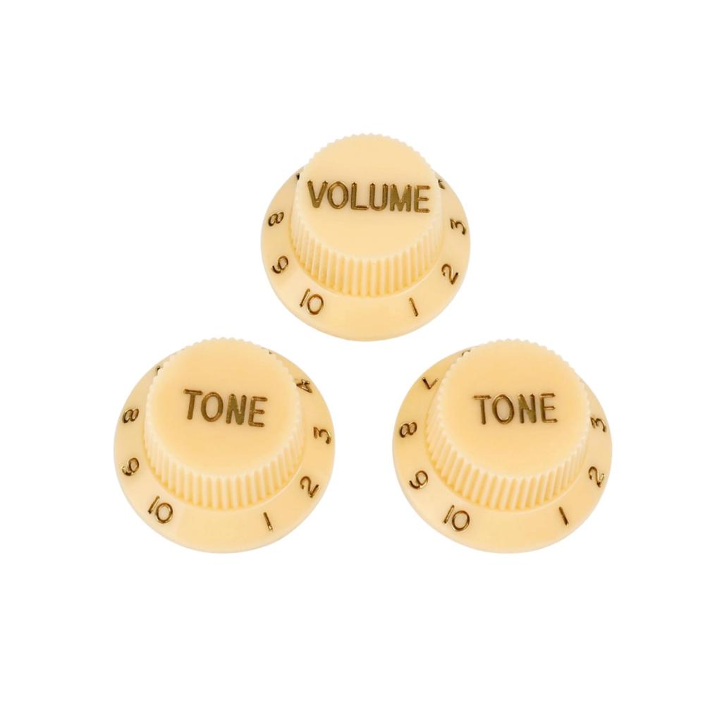 Miwayer 3Pcs/set Plastic Guitar Knobs /2T1V Volume Tone Control Knobs Top Hat Caps/for ST SQ Electric Guitar Parts