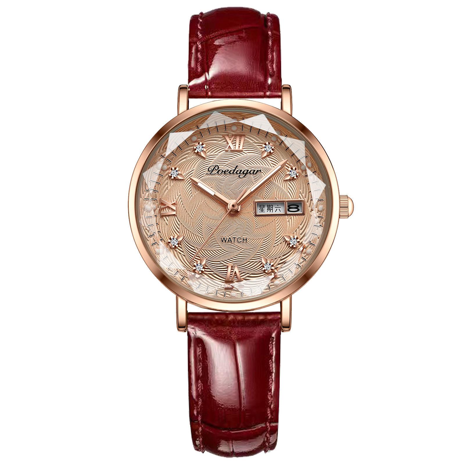 

Waterproof Women S Watch Ultra-Thin Double Calendar Women S Watch