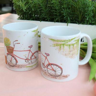 tk292-Design Mug 2p-Spring and Bicycle