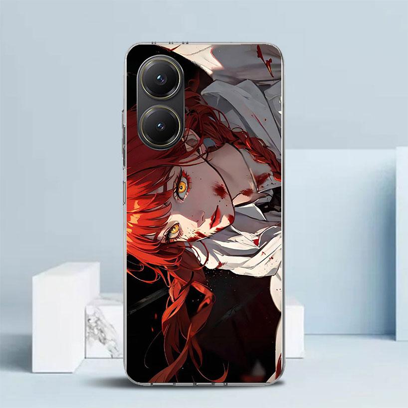 

C-Chainsaw Mans Makima Soft Cover for Xiaomi Poco F7 Ultra X7 X6 X5 Pro M7 Phone Case Redmi 15 15C 13 13C 12 12C 10 10C Print Sh Redmi 10