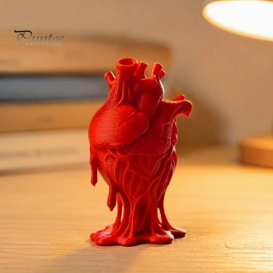 Dark Decor for Haunted House 3D Printed Human Heart Model, Anatomical Figurine, Decorative Sculpture Creative PLA with Dripping Blood Design