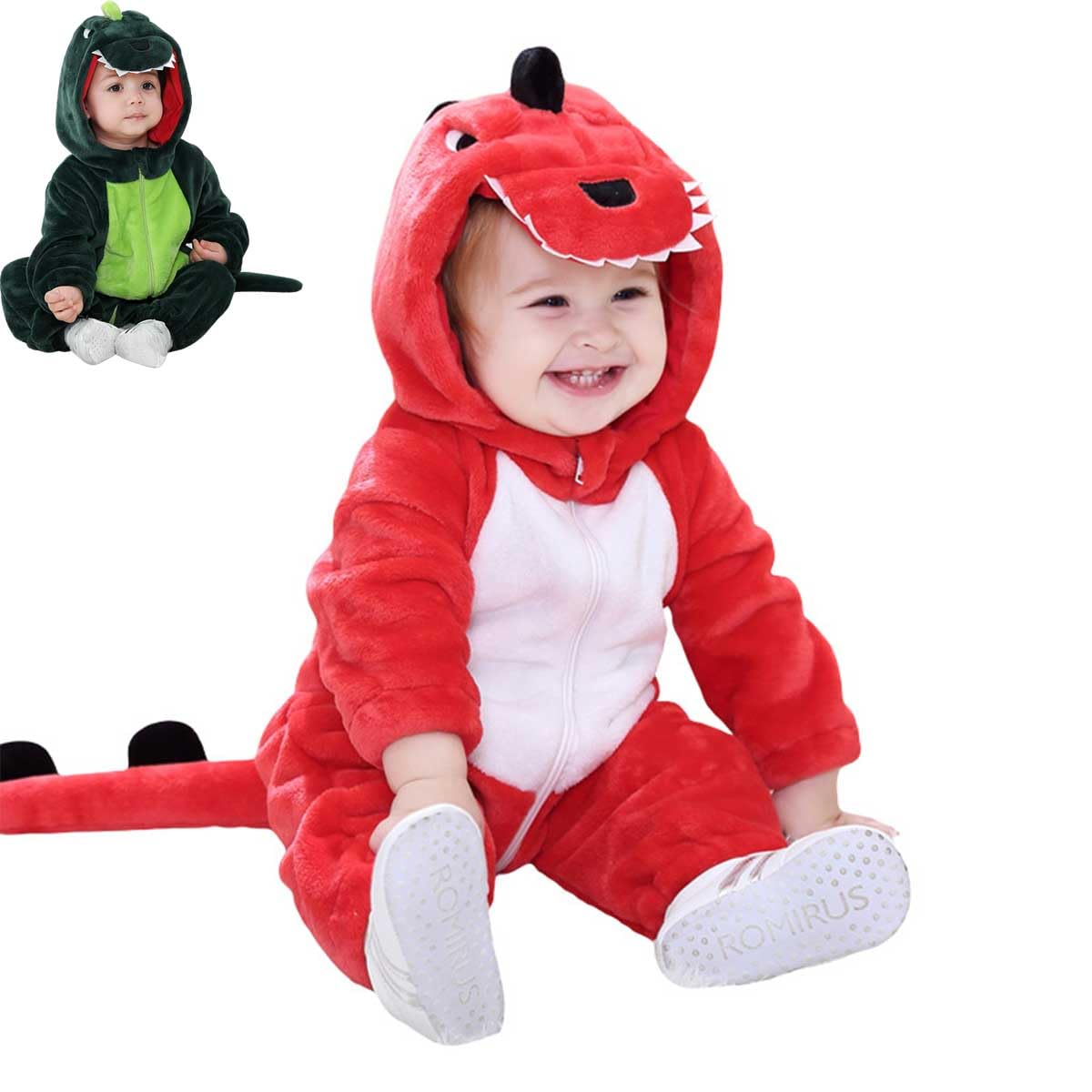 

Halloween Costume Baby Dinosaur Kigurumi Pajamas Kids Monster Romper Coveralls Children Baby Costume Kids Costume Cosplay Cute e0391 [monoii]